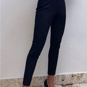 Babaton Aritzia Mace Faux Suede Leggings Black High Waist Size 8